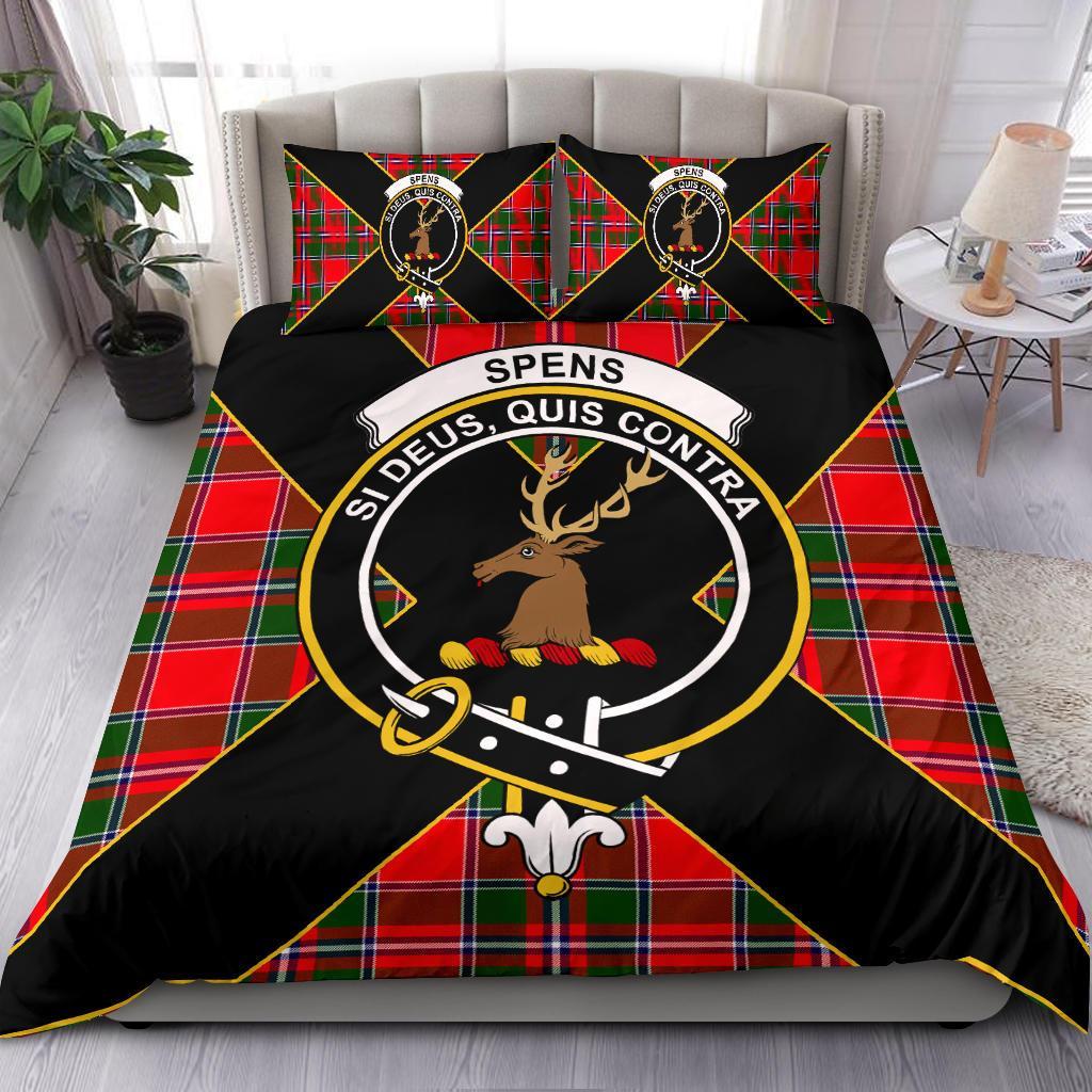 Spens (or Spence) Tartan Crest Bedding Set - Luxury Style