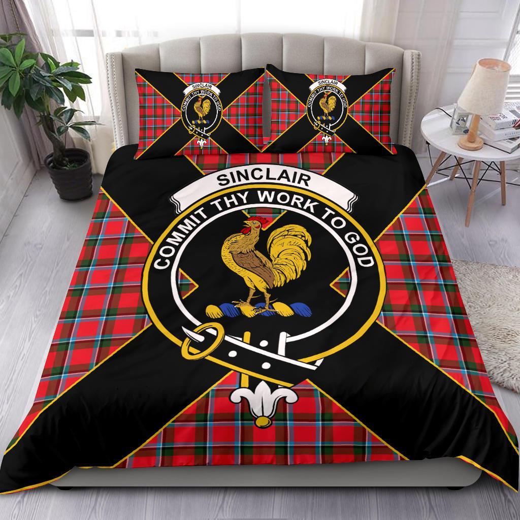 Sinclair Tartan Crest Bedding Set - Luxury Style