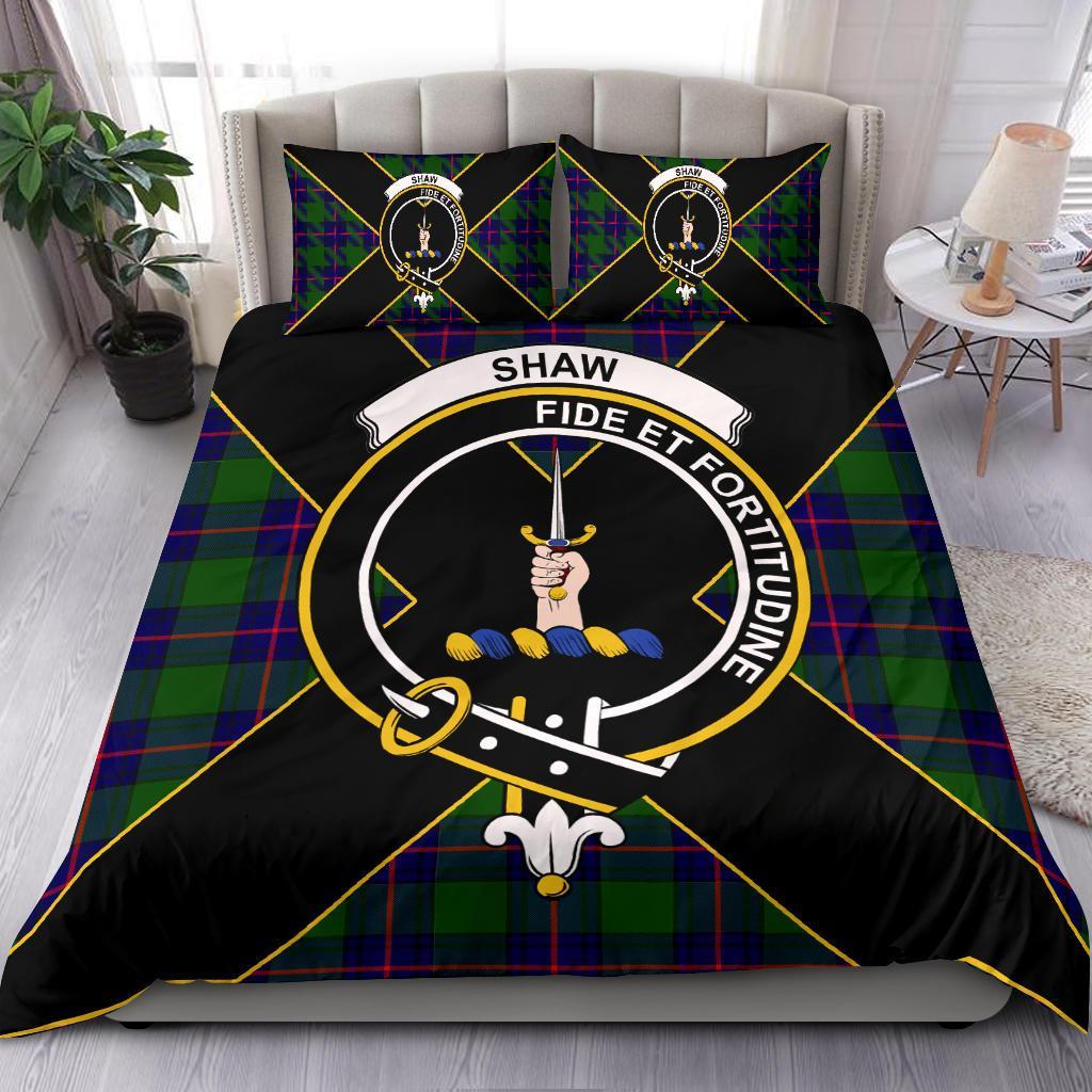 Shaw (of Tordarroch) Tartan Crest Bedding Set - Luxury Style