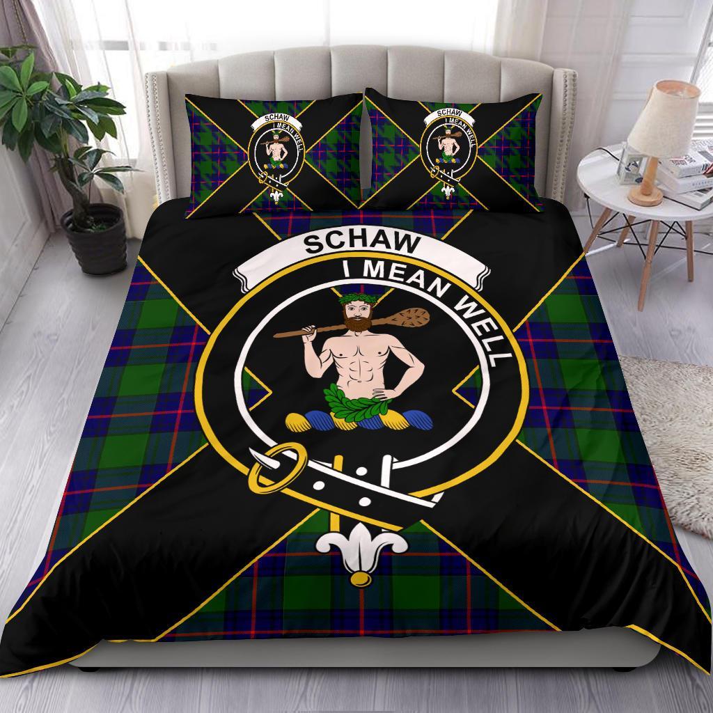 Shaw (of Sauchie) Tartan Crest Bedding Set - Luxury Style