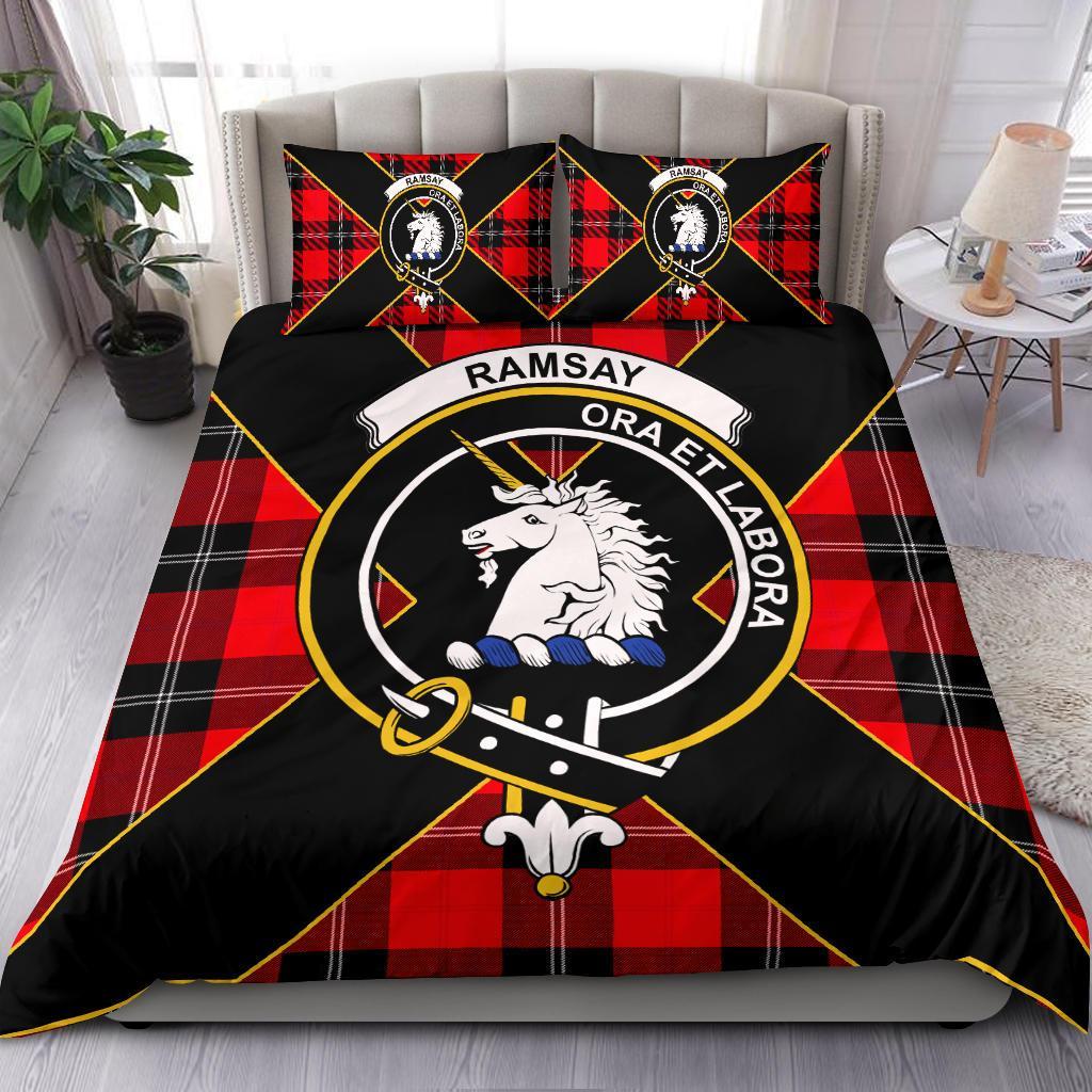 Ramsay Tartan Crest Bedding Set - Luxury Style