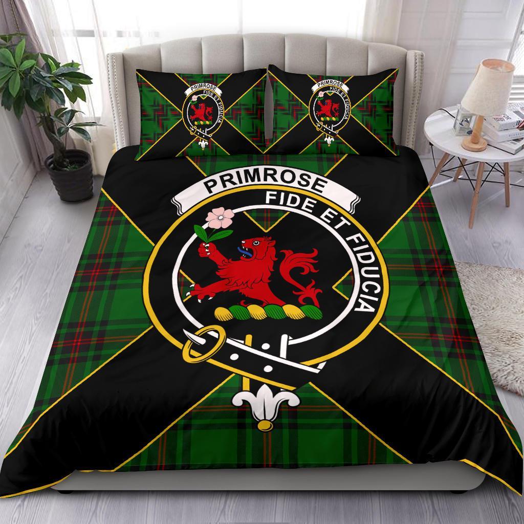 Primrose Tartan Crest Bedding Set - Luxury Style