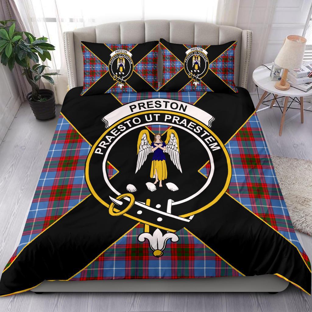 Preston Tartan Crest Bedding Set - Luxury Style