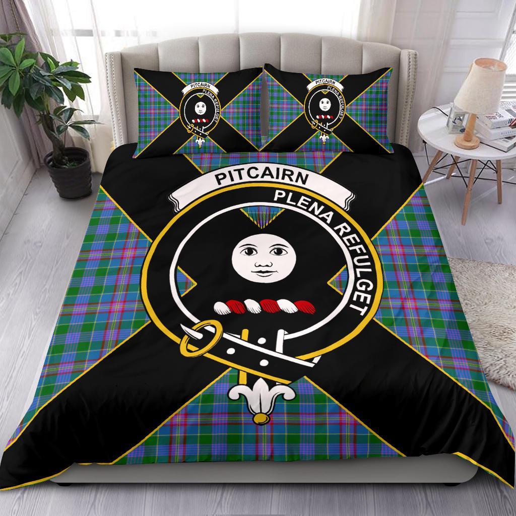 Pitcairn Tartan Crest Bedding Set - Luxury Style