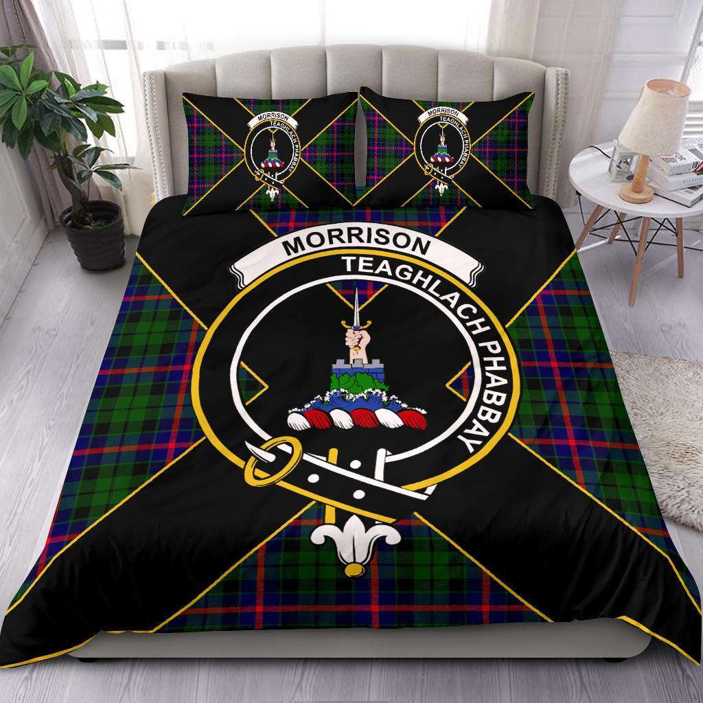 Morrison Tartan Crest Bedding Set - Luxury Style