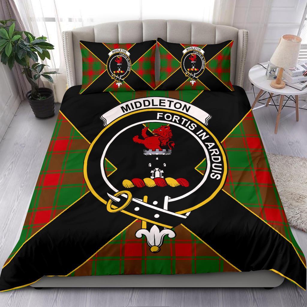 Middleton Tartan Crest Bedding Set - Luxury Style