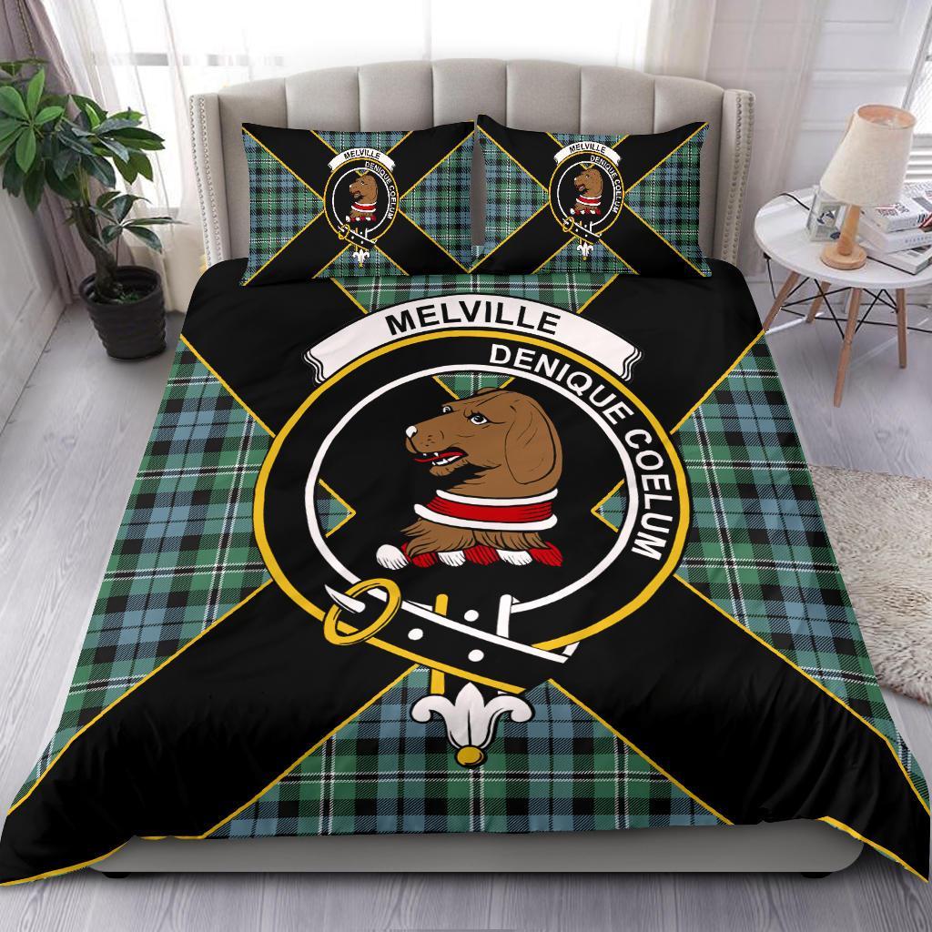 Melville Tartan Crest Bedding Set - Luxury Style