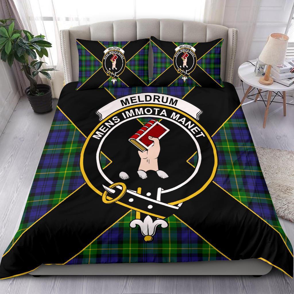 Meldrum Tartan Crest Bedding Set - Luxury Style