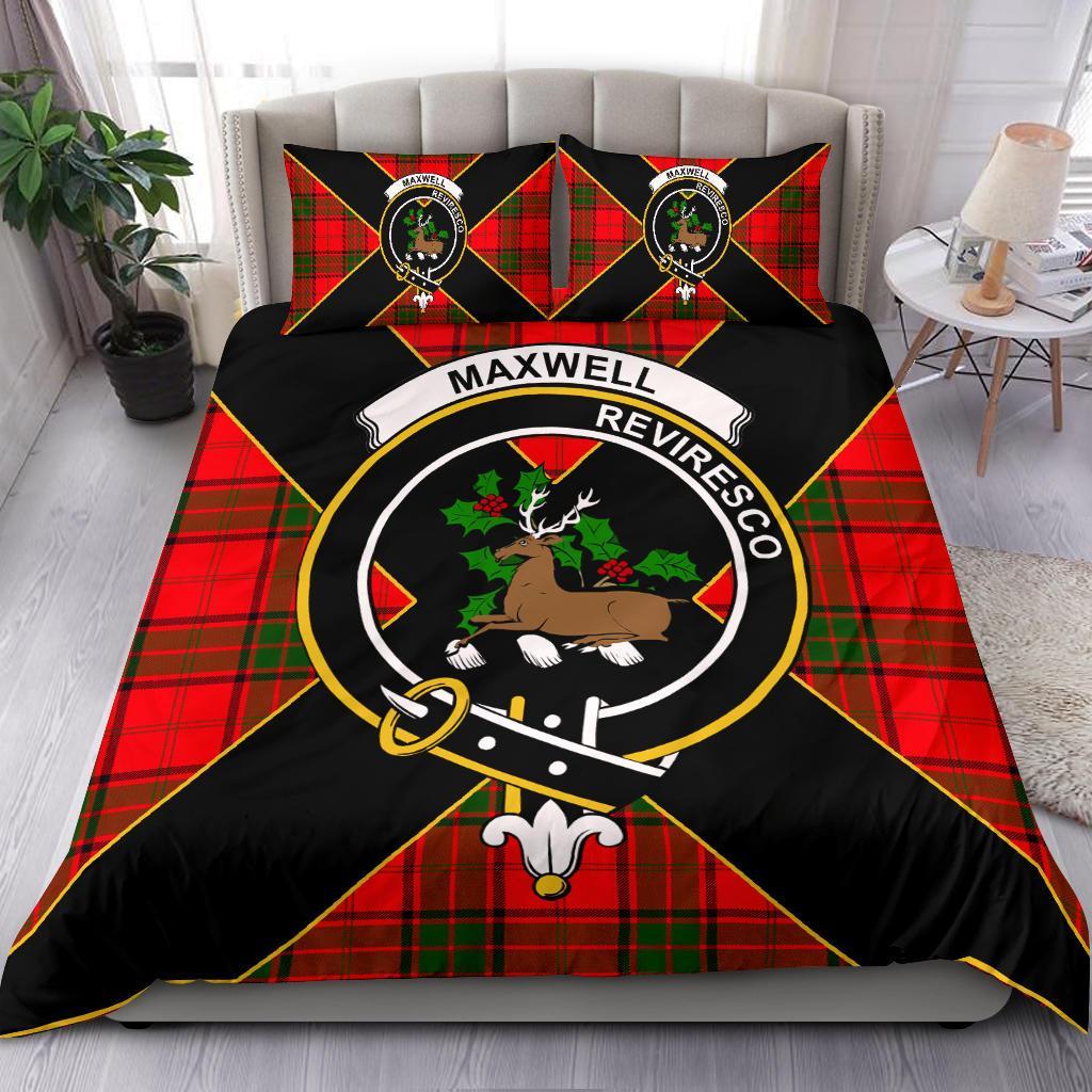 Maxwell Tartan Crest Bedding Set - Luxury Style