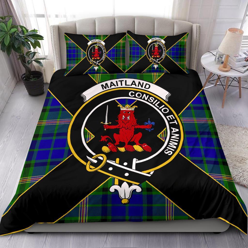 Maitland Tartan Crest Bedding Set - Luxury Style