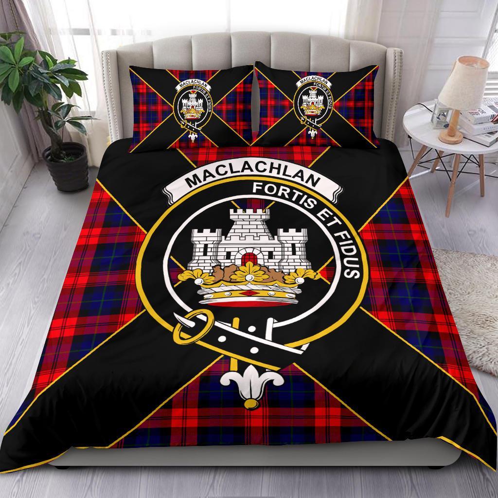 MacLachlan Tartan Crest Bedding Set - Luxury Style