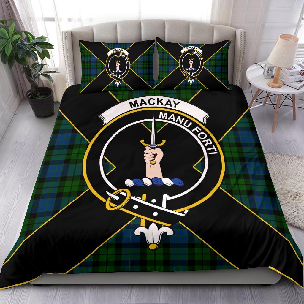 MacKay Tartan Crest Bedding Set - Luxury Style