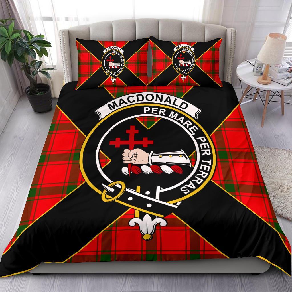 MacDonald (of Sleat) Tartan Crest Bedding Set - Luxury Style