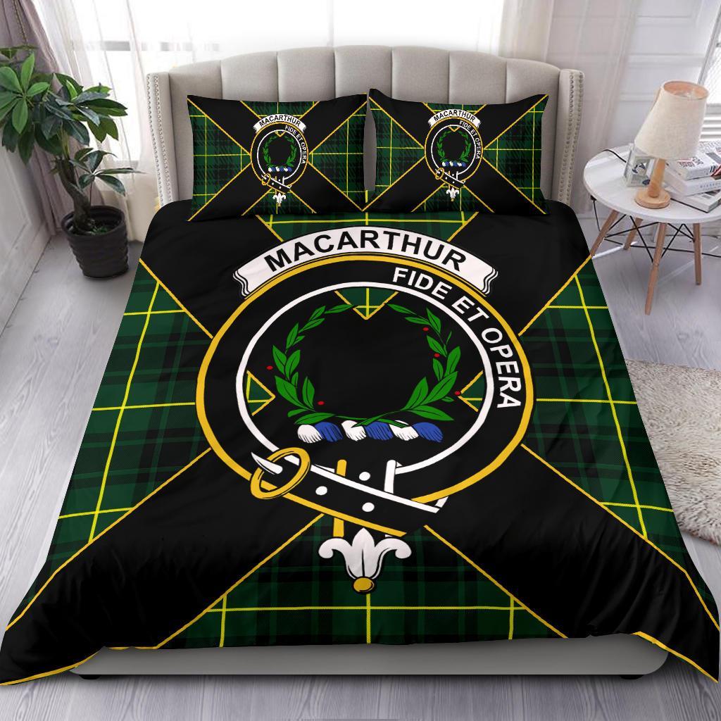 MacArthur Tartan Crest Bedding Set - Luxury Style