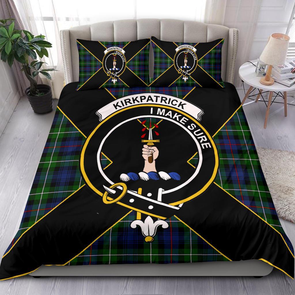 Kirkpatrick Tartan Crest Bedding Set - Luxury Style