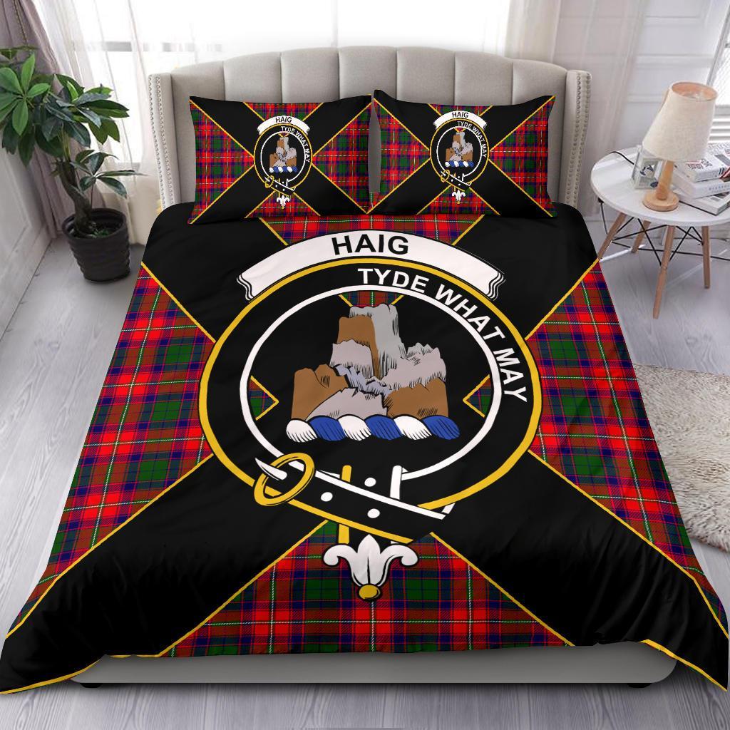 Haig Tartan Crest Bedding Set - Luxury Style