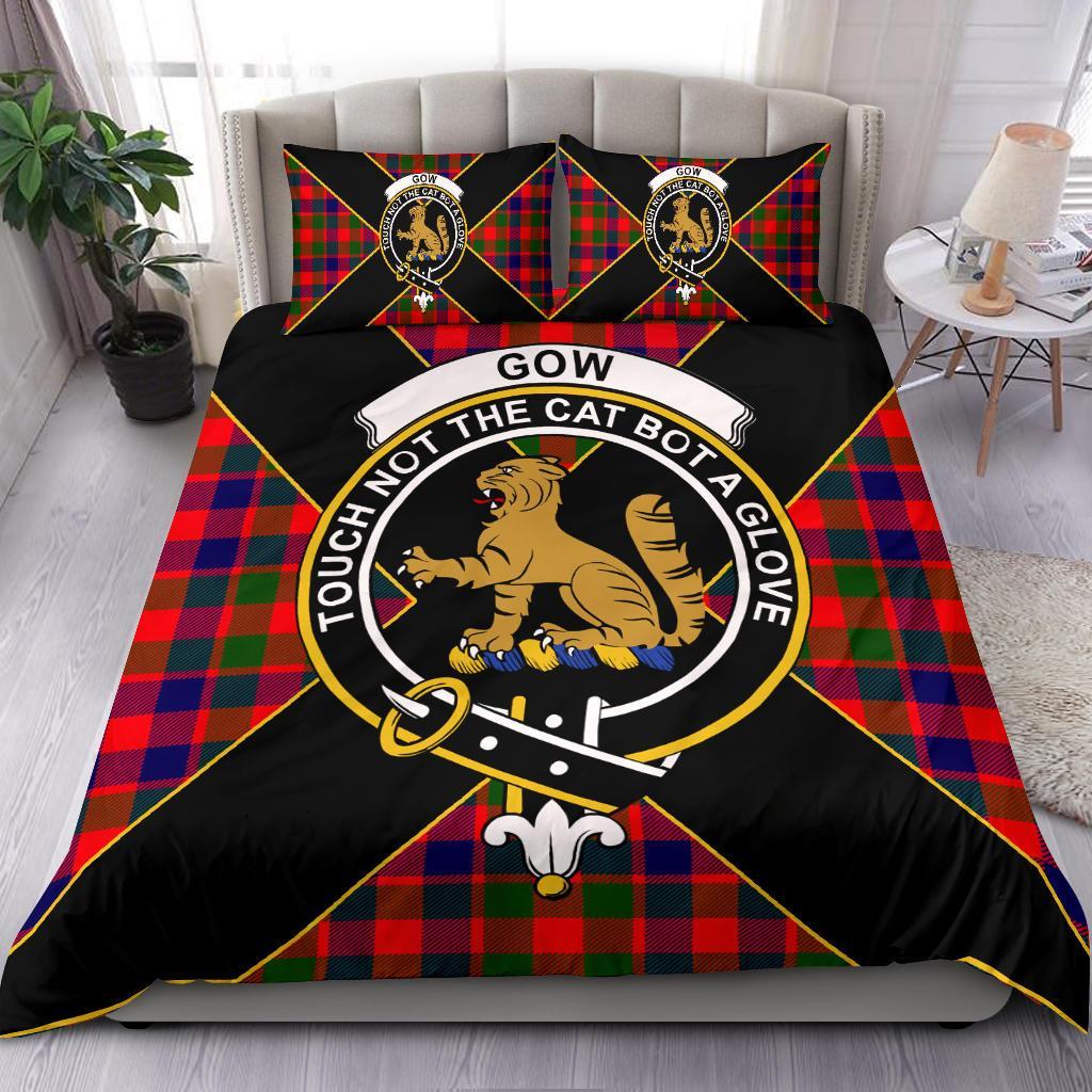 Gow (or McGouan) Tartan Crest Bedding Set - Luxury Style