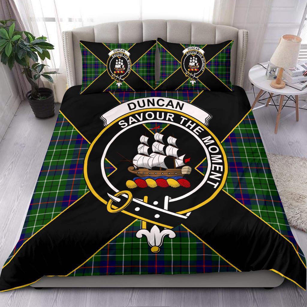 Duncan Tartan Crest Bedding Set - Luxury Style