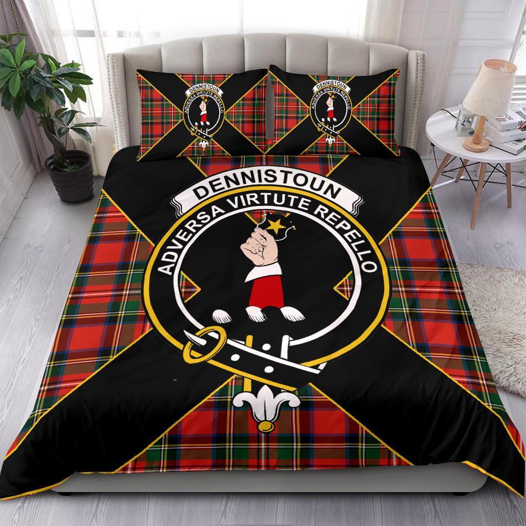 Dennistoun Tartan Crest Bedding Set - Luxury Style