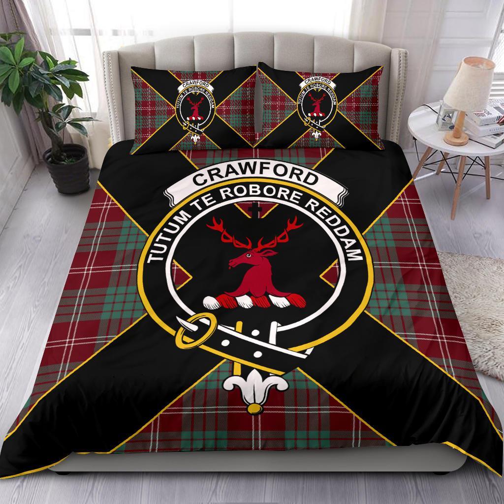 Crawford Tartan Crest Bedding Set - Luxury Style