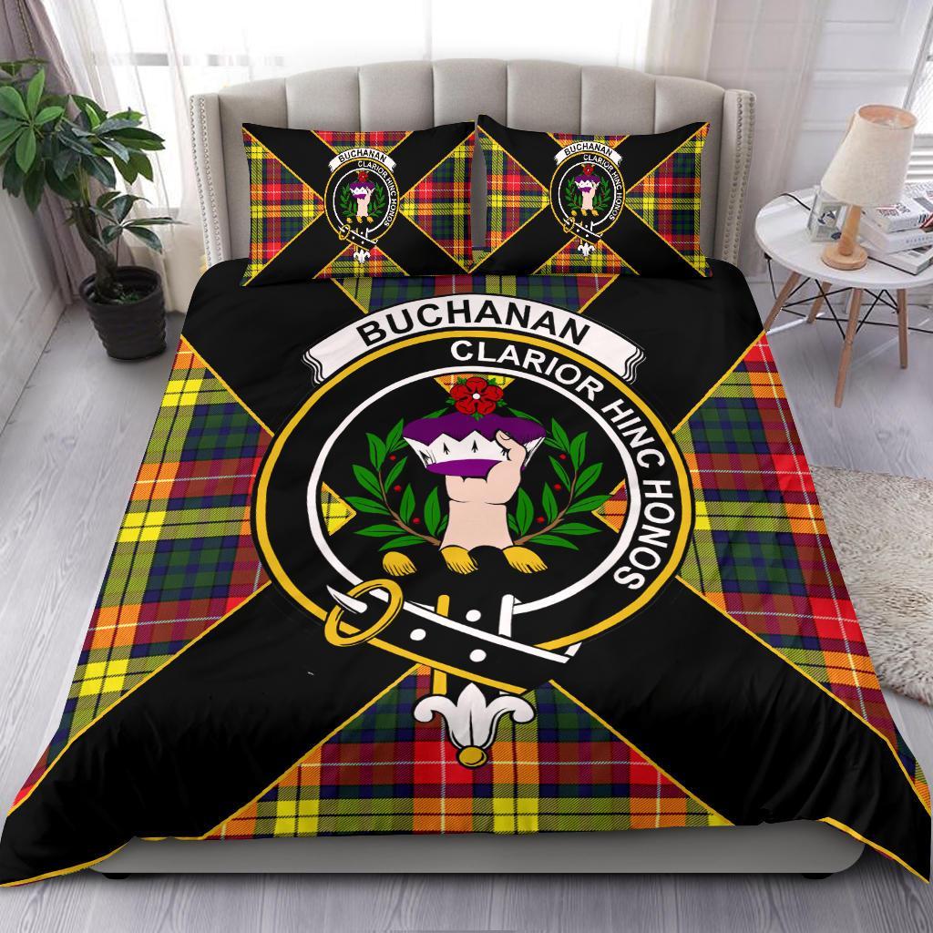 Buchanan Tartan Crest Bedding Set - Luxury Style