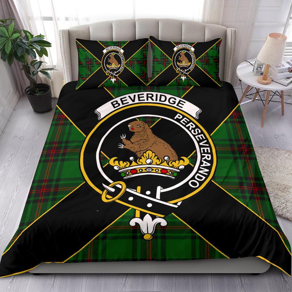 Beveridge Tartan Crest Bedding Set - Luxury Style