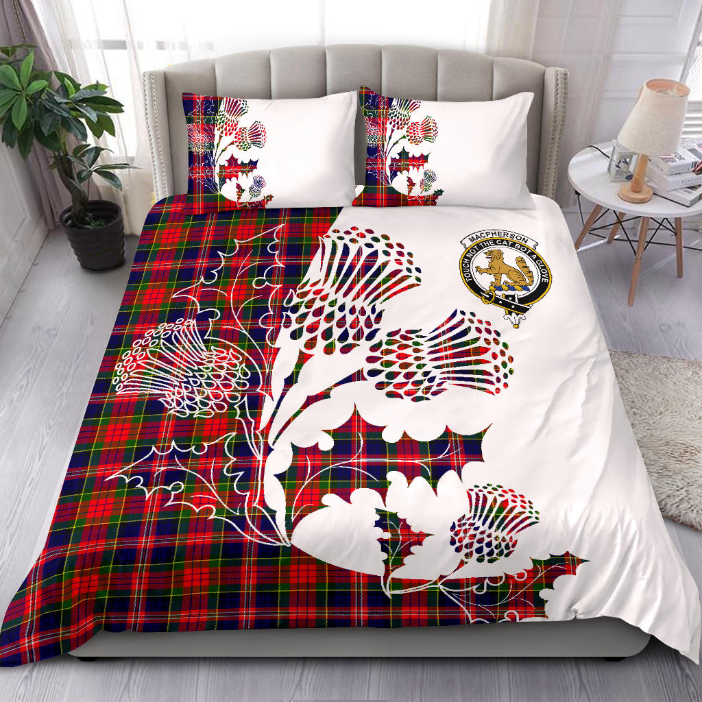 MacPherson Chief Tartan Crest Bedding Set - Thistle Style SP