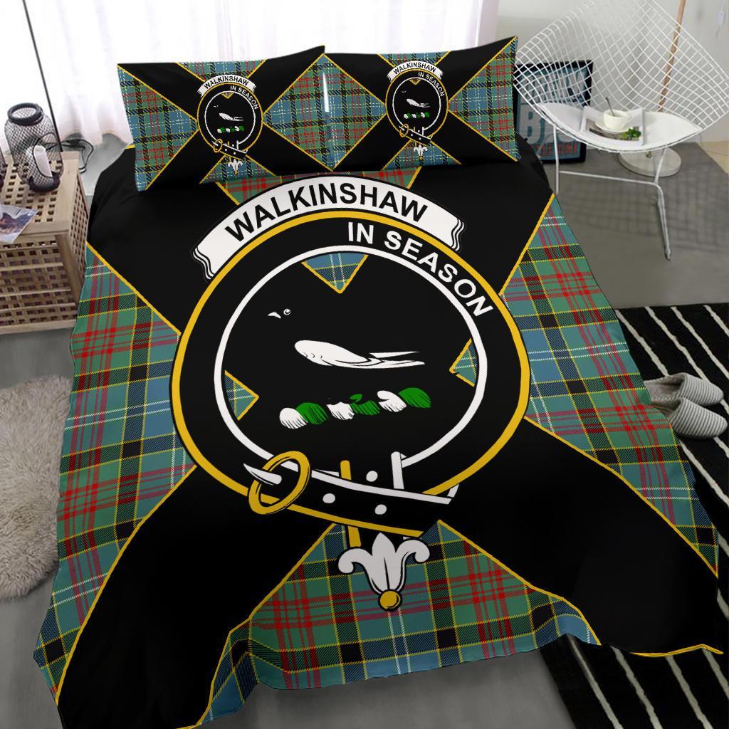 Walkinshaw Tartan Crest Bedding Set - Luxury Style