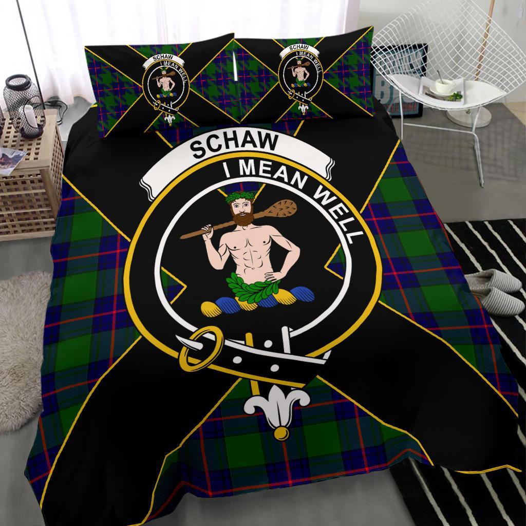 Shaw (of Sauchie) Tartan Crest Bedding Set - Luxury Style