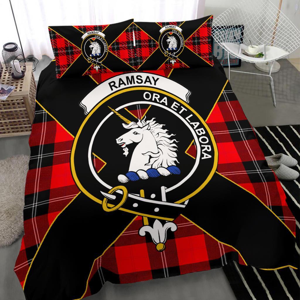 Ramsay Tartan Crest Bedding Set - Luxury Style