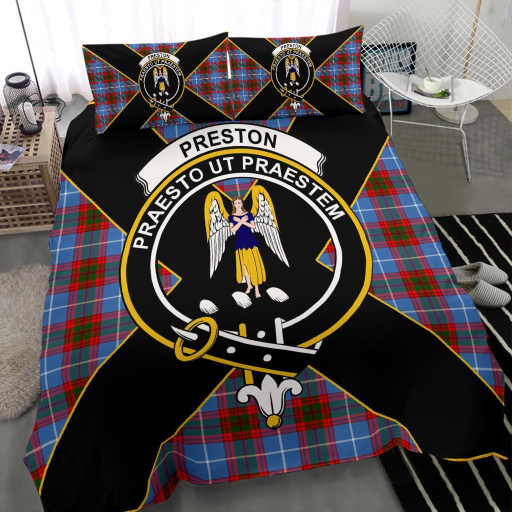 Preston Tartan Crest Bedding Set - Luxury Style