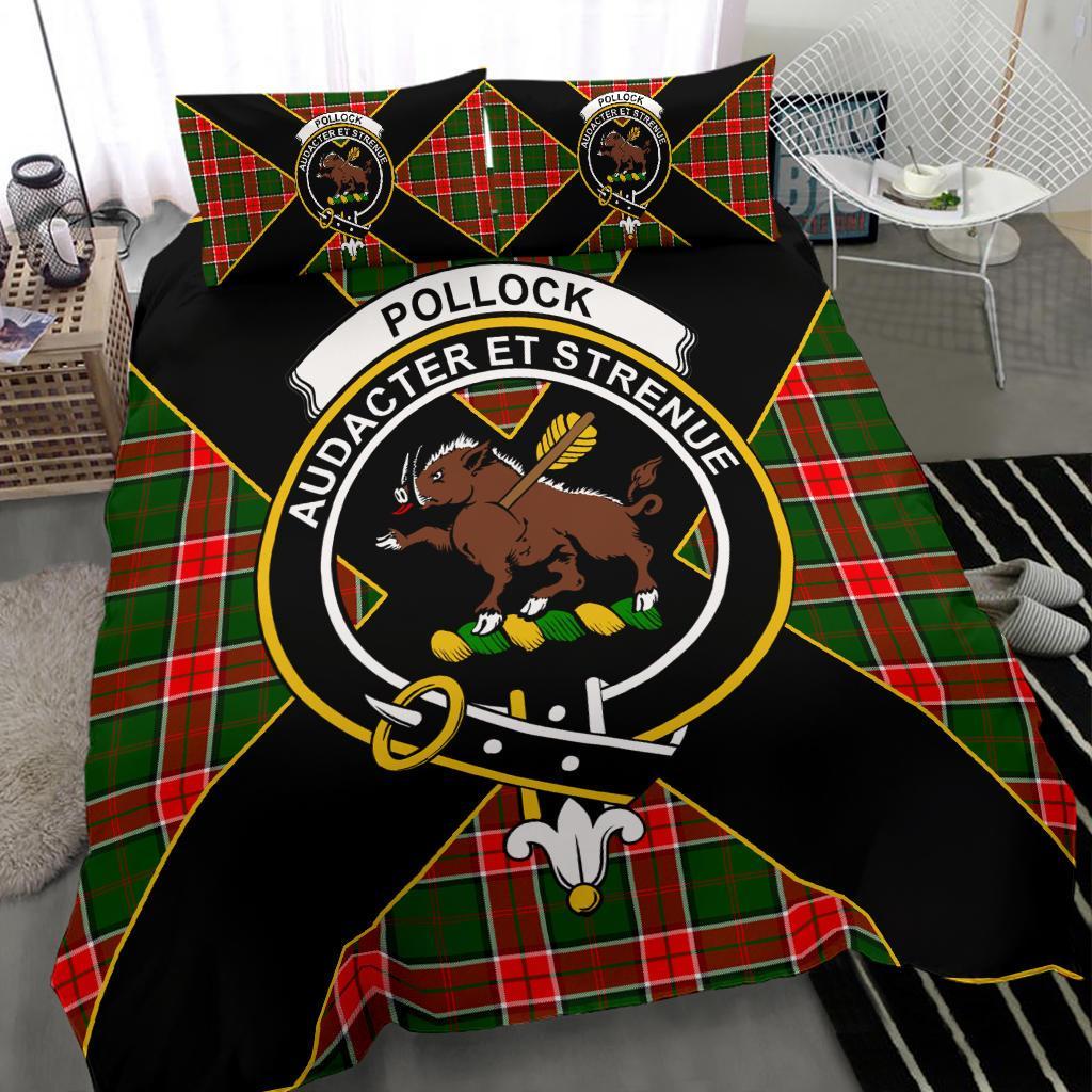 Pollock Tartan Crest Bedding Set - Luxury Style