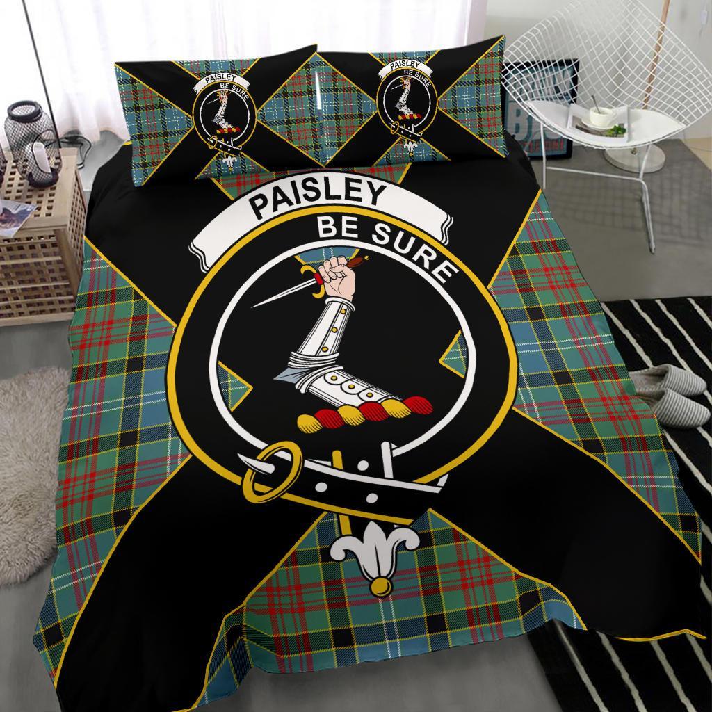 Paisley Tartan Crest Bedding Set - Luxury Style