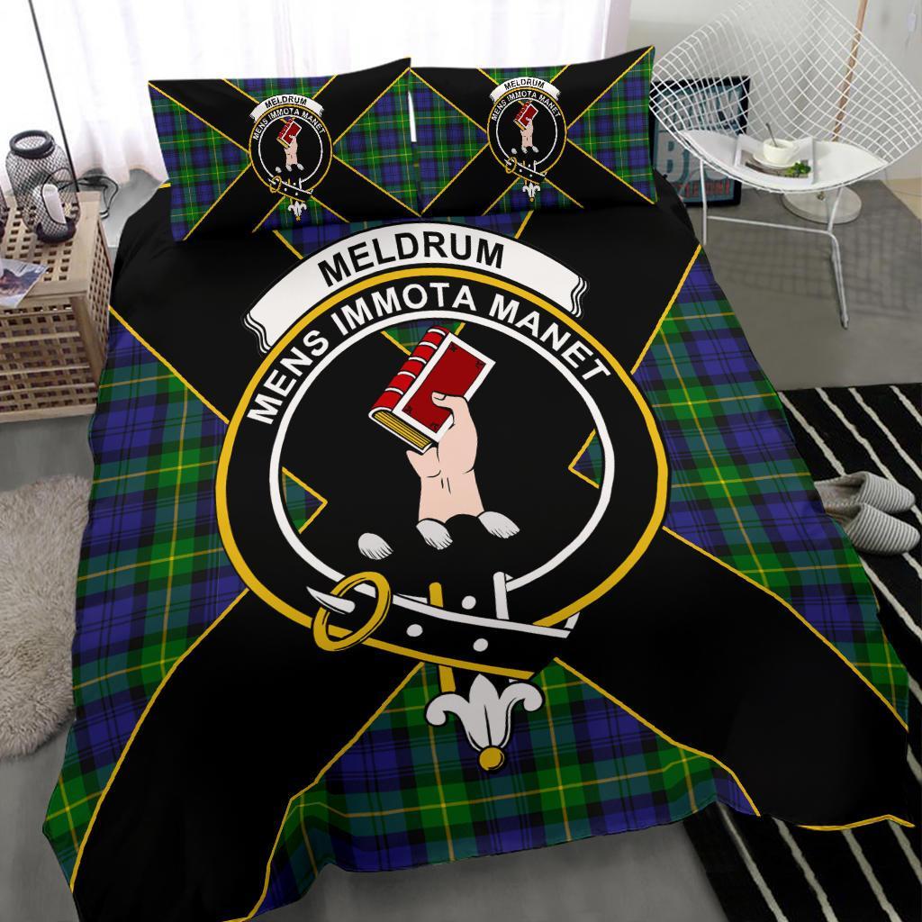 Meldrum Tartan Crest Bedding Set - Luxury Style