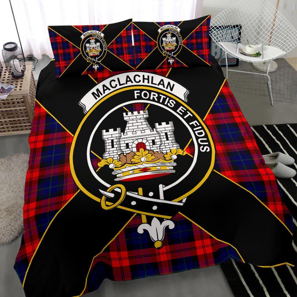 MacLachlan Tartan Crest Bedding Set - Luxury Style