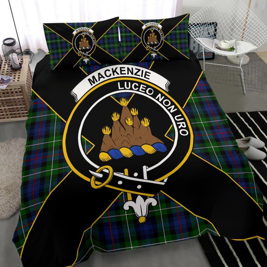 MacKenzie Tartan Crest Bedding Set - Luxury Style