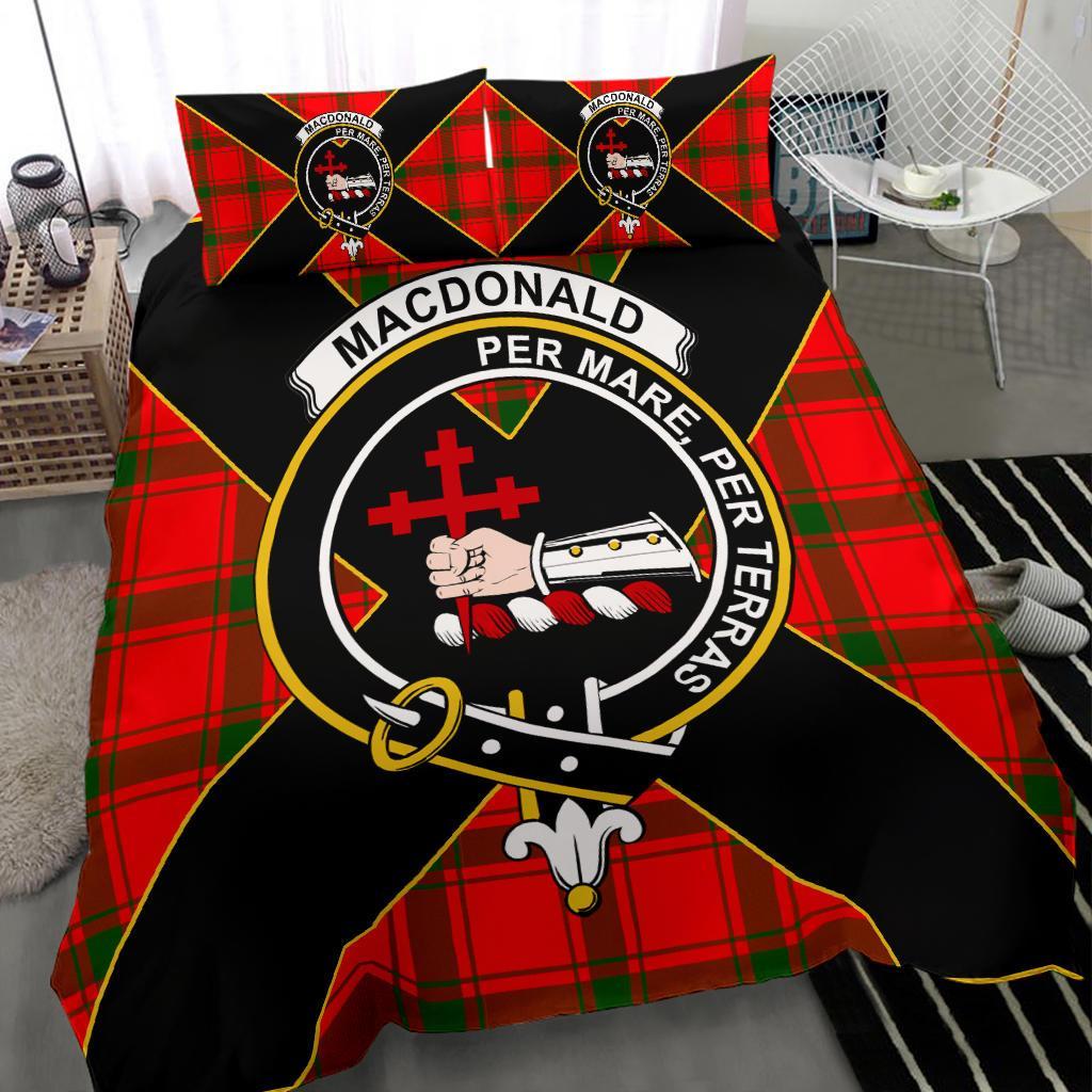 MacDonald (of Sleat) Tartan Crest Bedding Set - Luxury Style