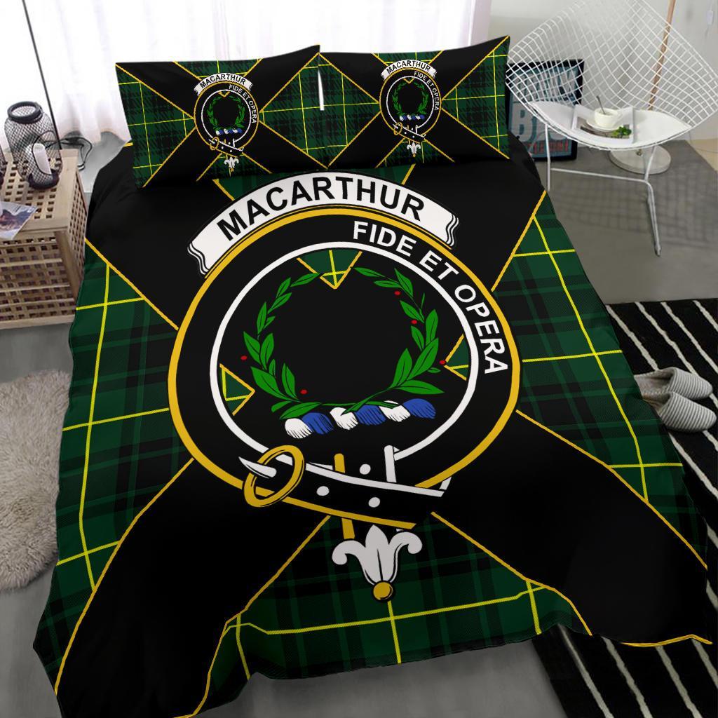 MacArthur Tartan Crest Bedding Set - Luxury Style