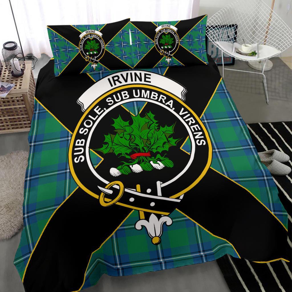 Irvine Tartan Crest Bedding Set - Luxury Style