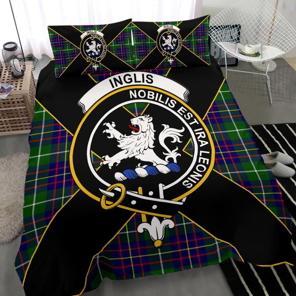 Inglis Tartan Crest Bedding Set - Luxury Style