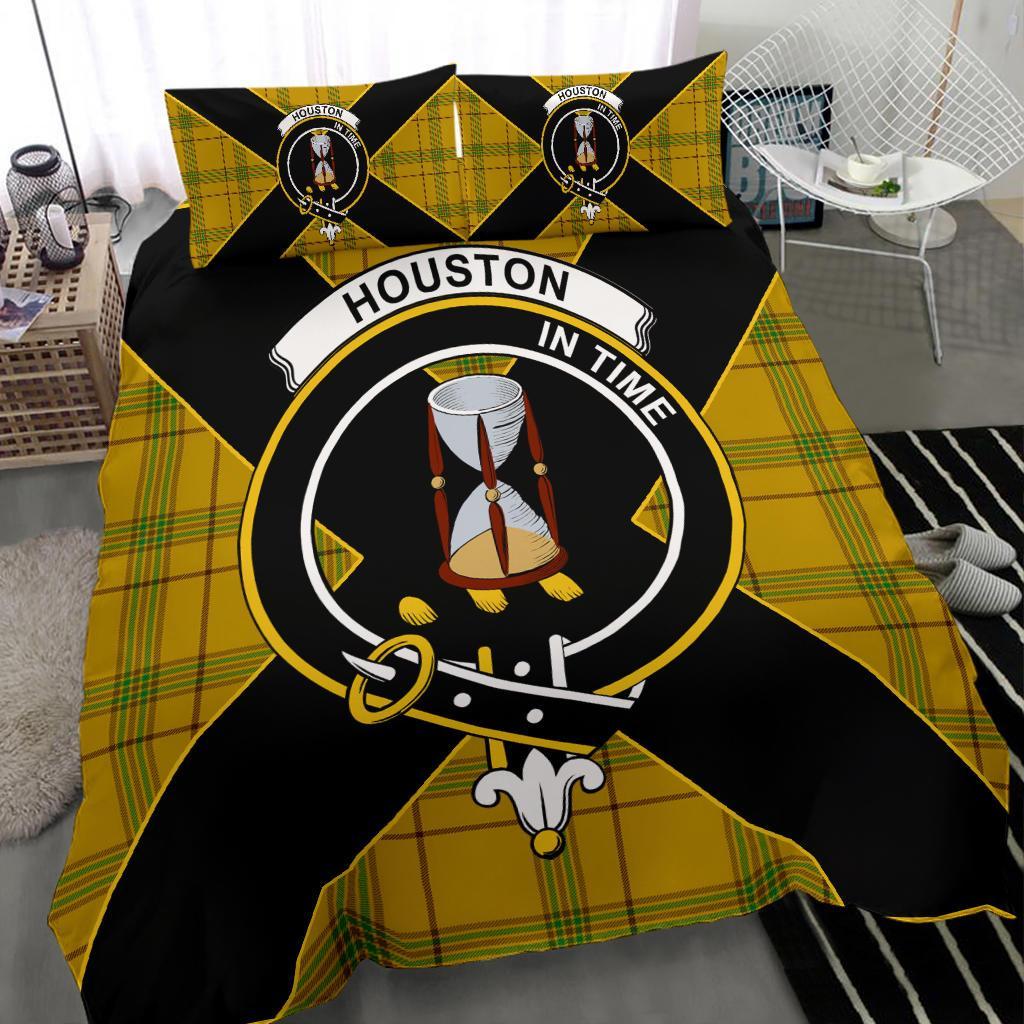 Houston Tartan Crest Bedding Set - Luxury Style