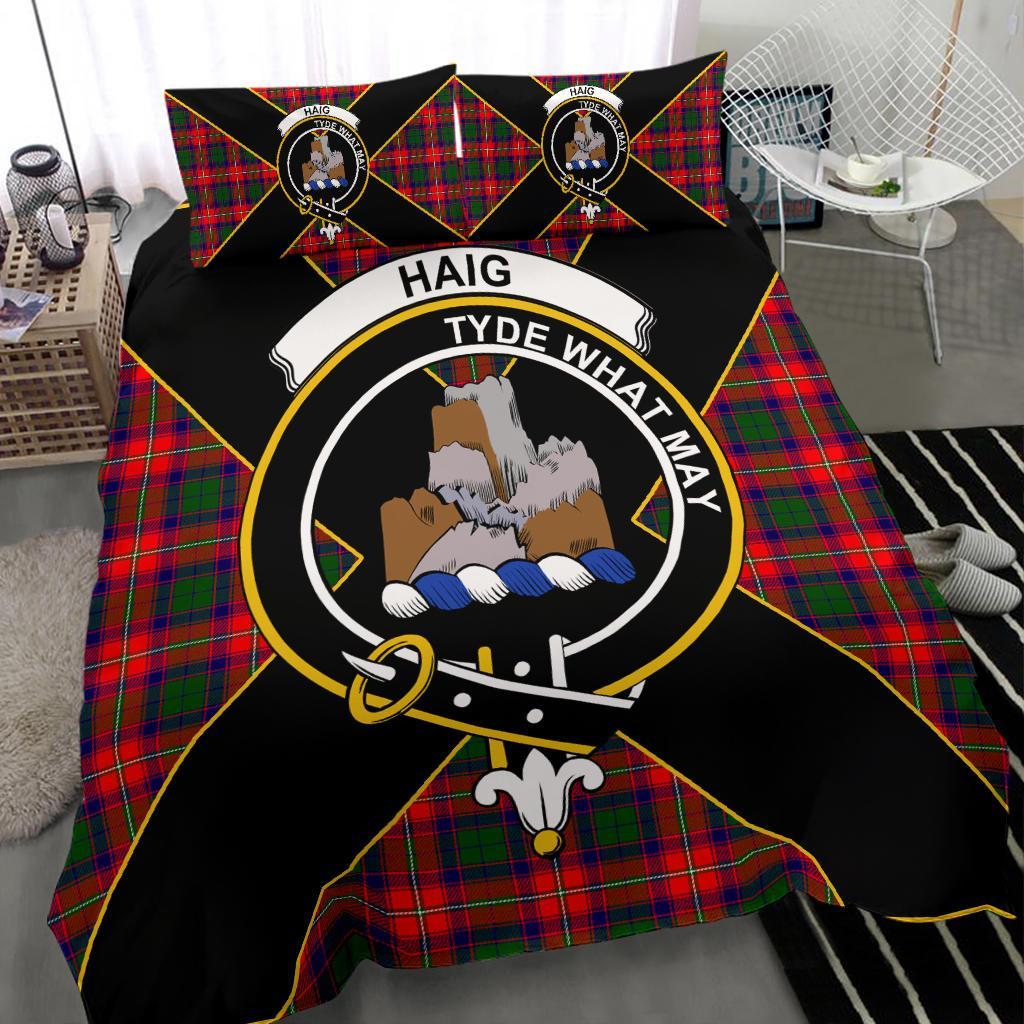 Haig Tartan Crest Bedding Set - Luxury Style