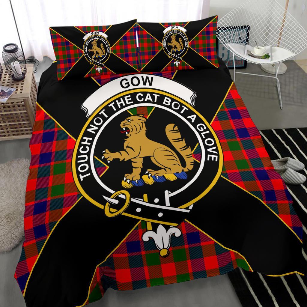 Gow (or McGouan) Tartan Crest Bedding Set - Luxury Style