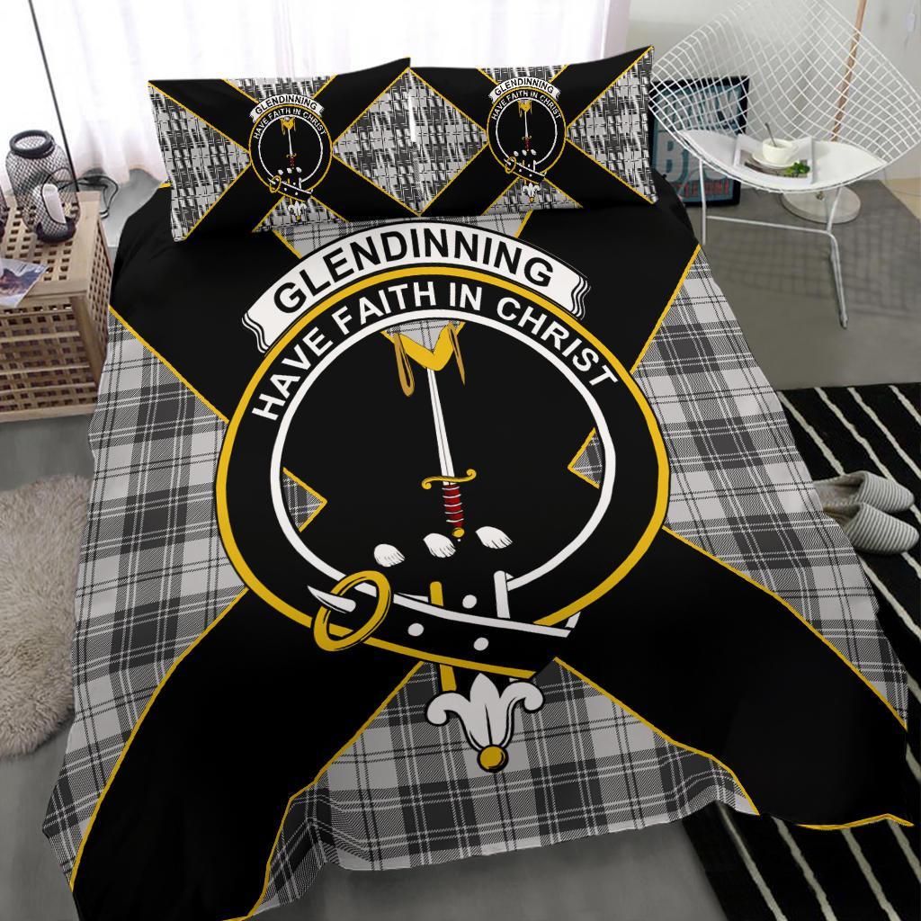 Glendinning Tartan Crest Bedding Set - Luxury Style