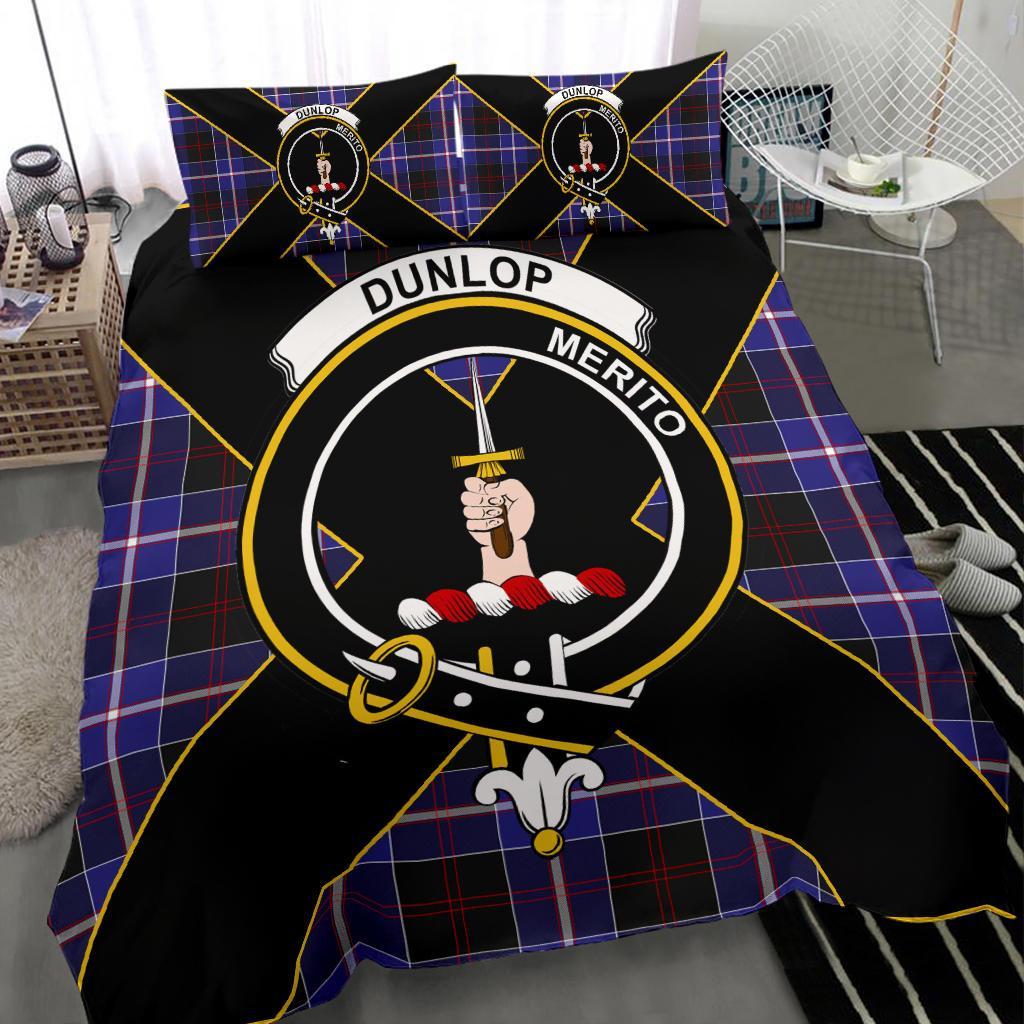 Dunlop Tartan Crest Bedding Set - Luxury Style