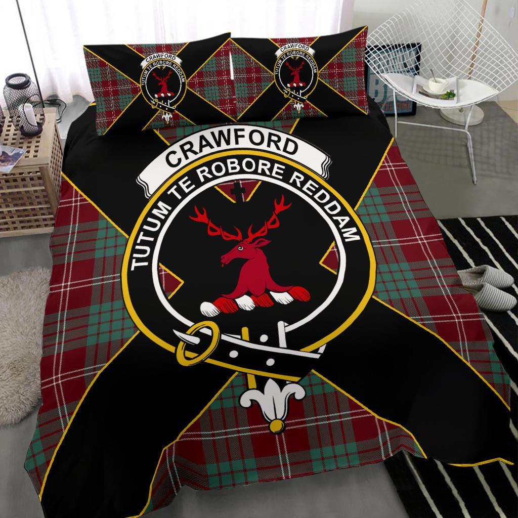 Crawford Tartan Crest Bedding Set - Luxury Style