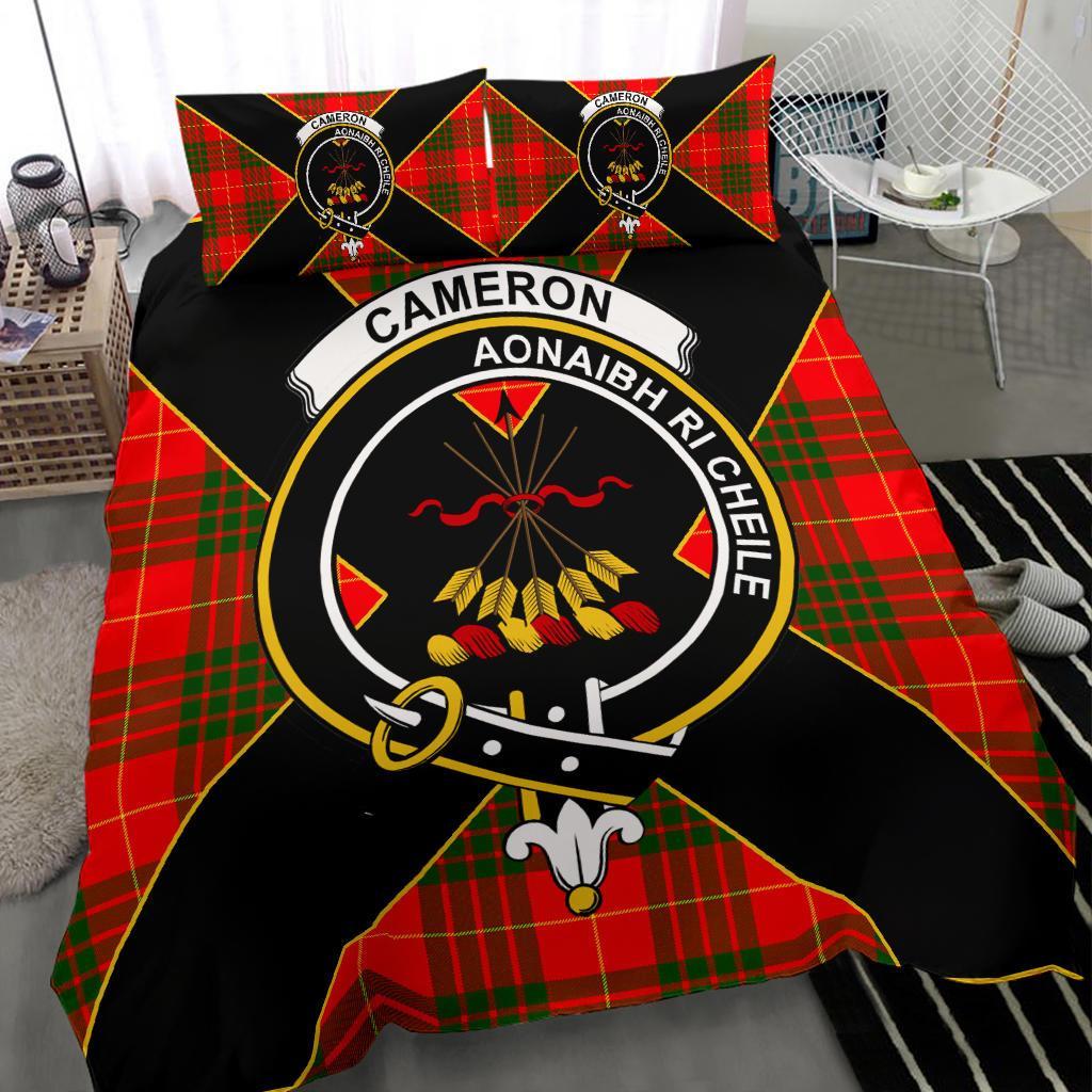 Cameron Tartan Crest Bedding Set - Luxury Style