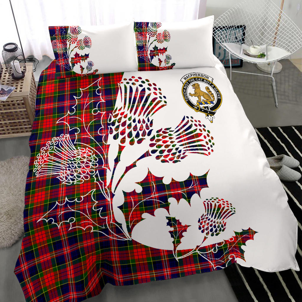 MacPherson Chief Tartan Crest Bedding Set - Thistle Style SP