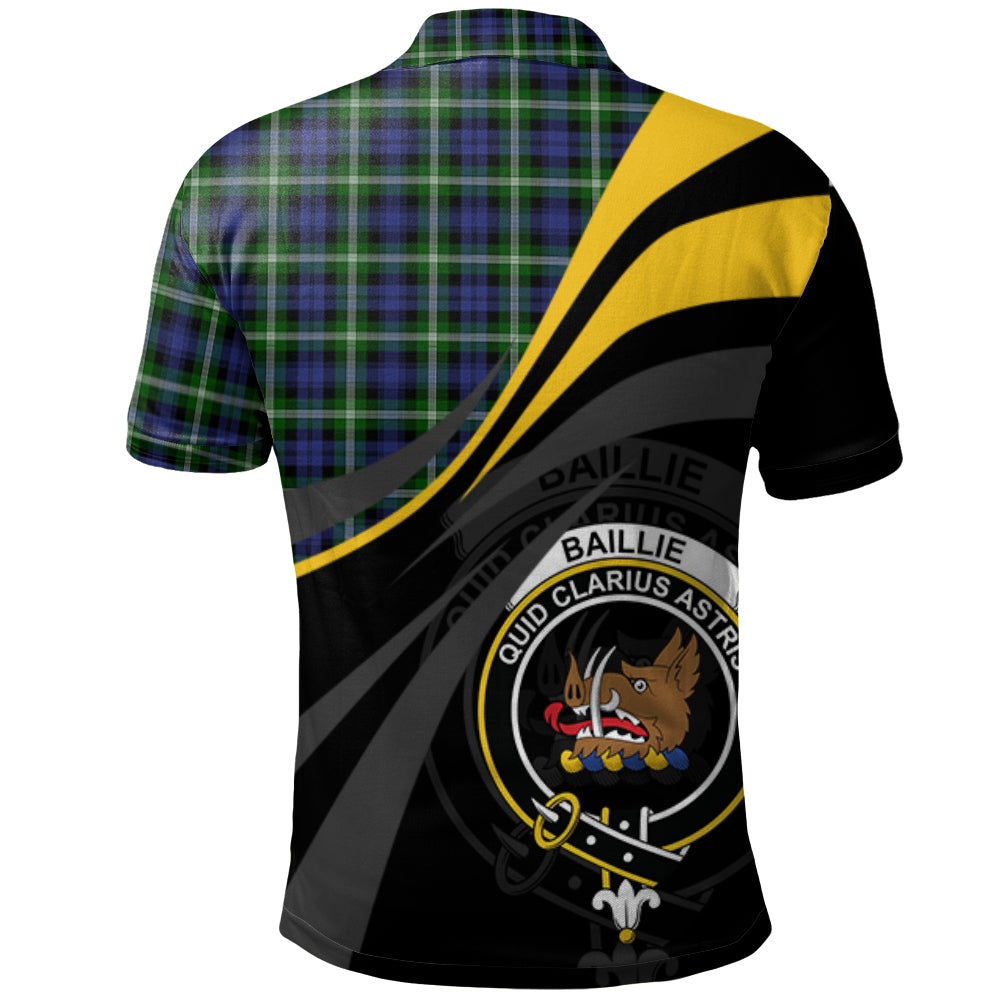 Baillie Modern Tartan Polo Shirt - Royal Coat Of Arms Style