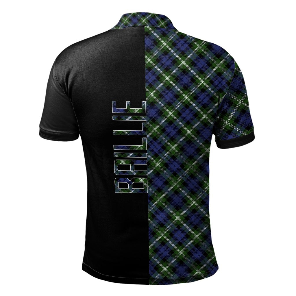 Baillie Modern Tartan Polo Shirt Half of Me - Cross Style